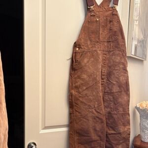 Pre-loved Brown Carhartt Overalls 34x34